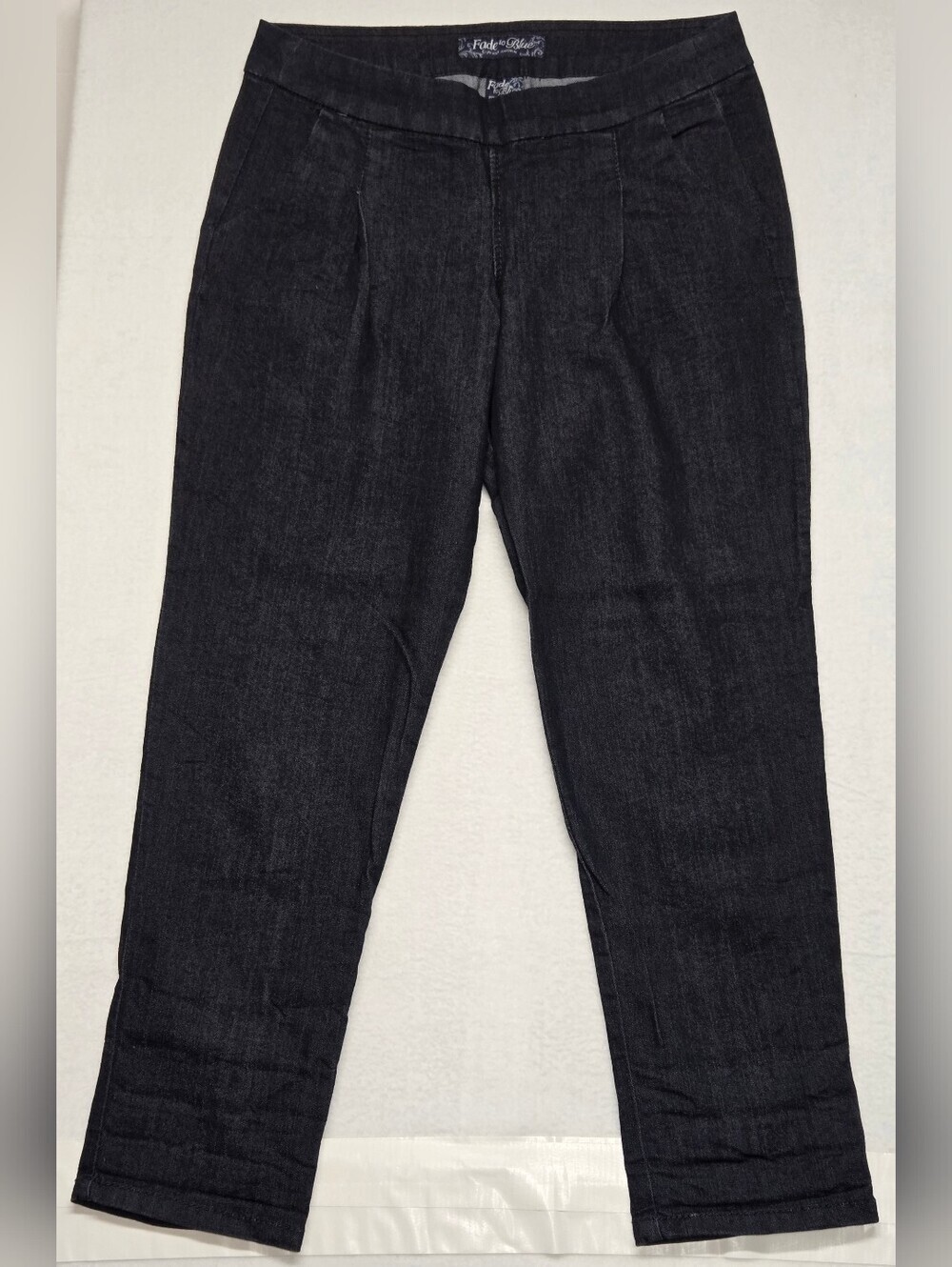 Faded To Blue M Missy Trouser Jeans Dark Wash Pull Up Stretch